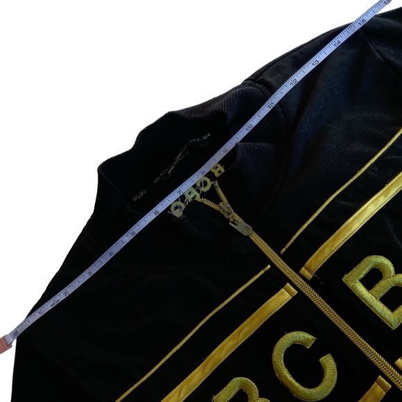 Large BCBG Maxazria Full Zip Black Gold Track Jacket Y2K - Picture 7 of 13